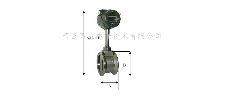 法兰卡装涡街麻豆传媒在线观看安装尺寸(图1)